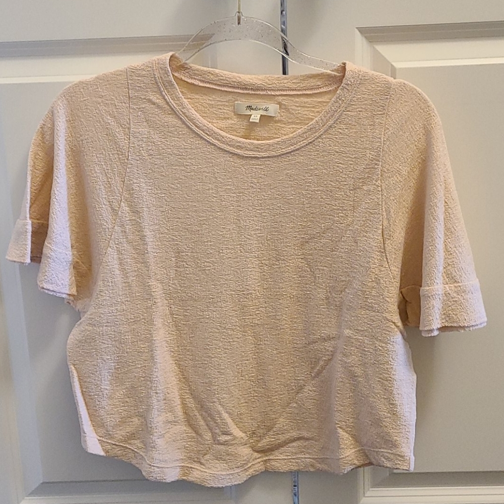 Nwot!Madewell Texture & Thread Flutter Sleeve Top - image 3
